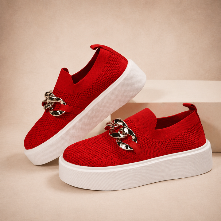 Scarlett - Mocassins avec Détail de Chaîne Métallique