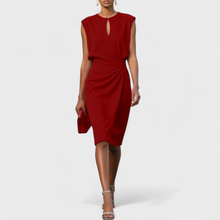 Zalie – Robe Midi Élégante avec Détails Raffinés