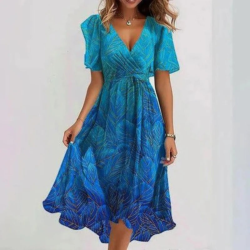 Desiree - Robe Midi Élégante et Colorée