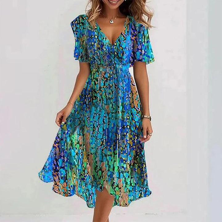 Desiree - Robe Midi Élégante et Colorée