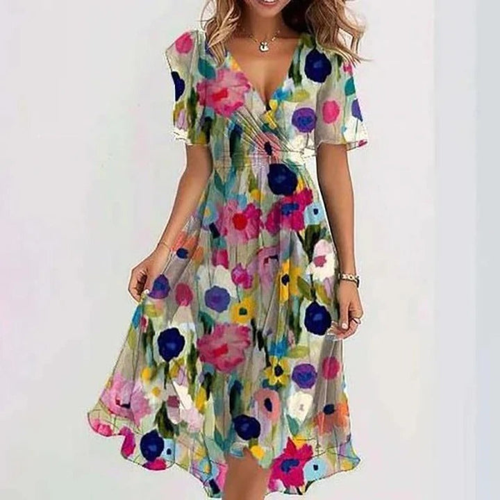 Desiree - Robe Midi Élégante et Colorée
