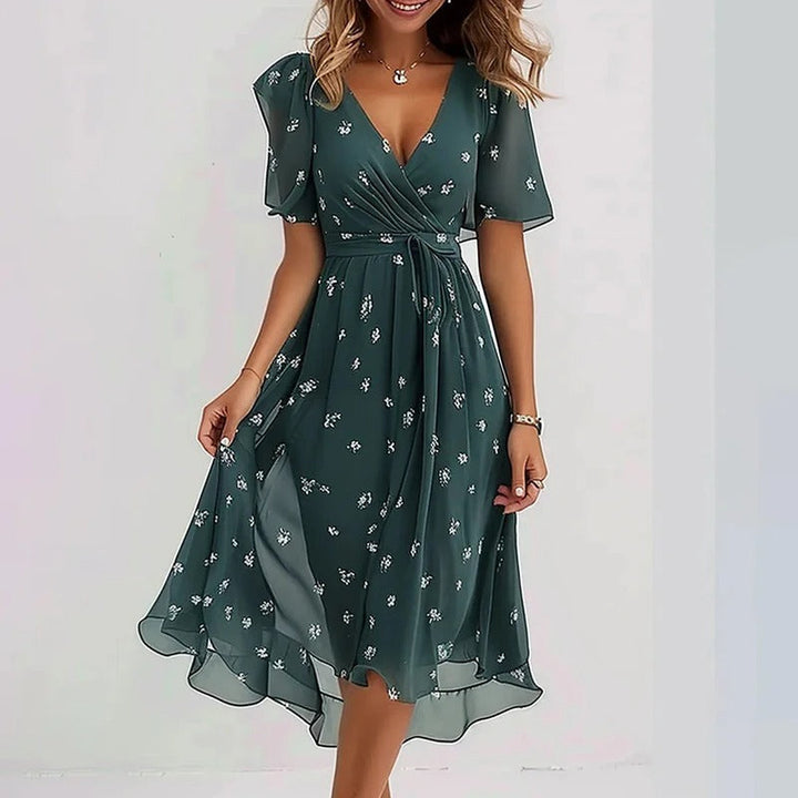 Desiree - Robe Midi Élégante et Colorée