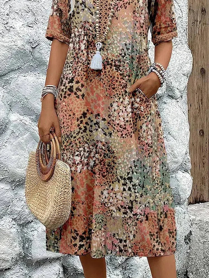 Riley – Robe Midi Légère avec Décolleté en V