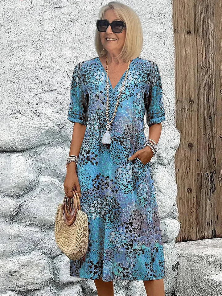 Riley – Robe Midi Légère avec Décolleté en V
