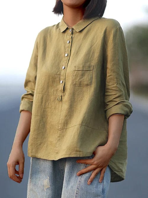Emma - Blouse d'été en lin élégante