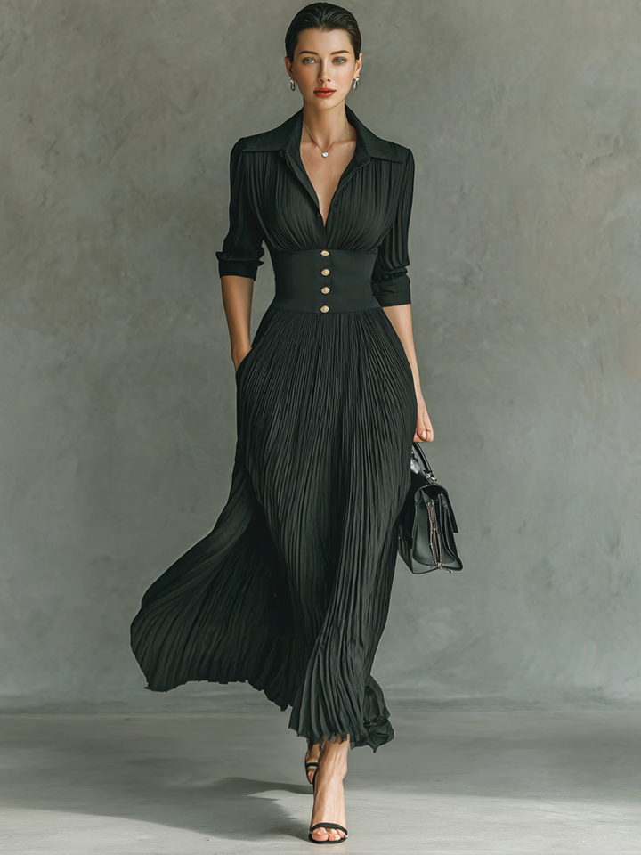 Gina - Robe Maxi à Manches Longues