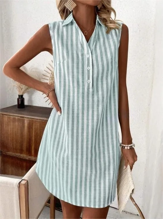 Frenzi - Robe Chemise Rayée