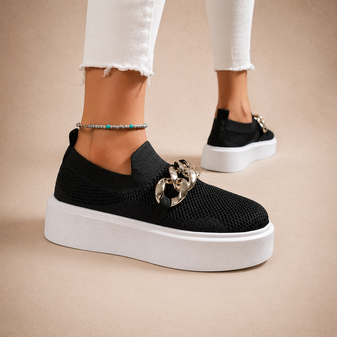 Scarlett - Mocassins avec Détail de Chaîne Métallique