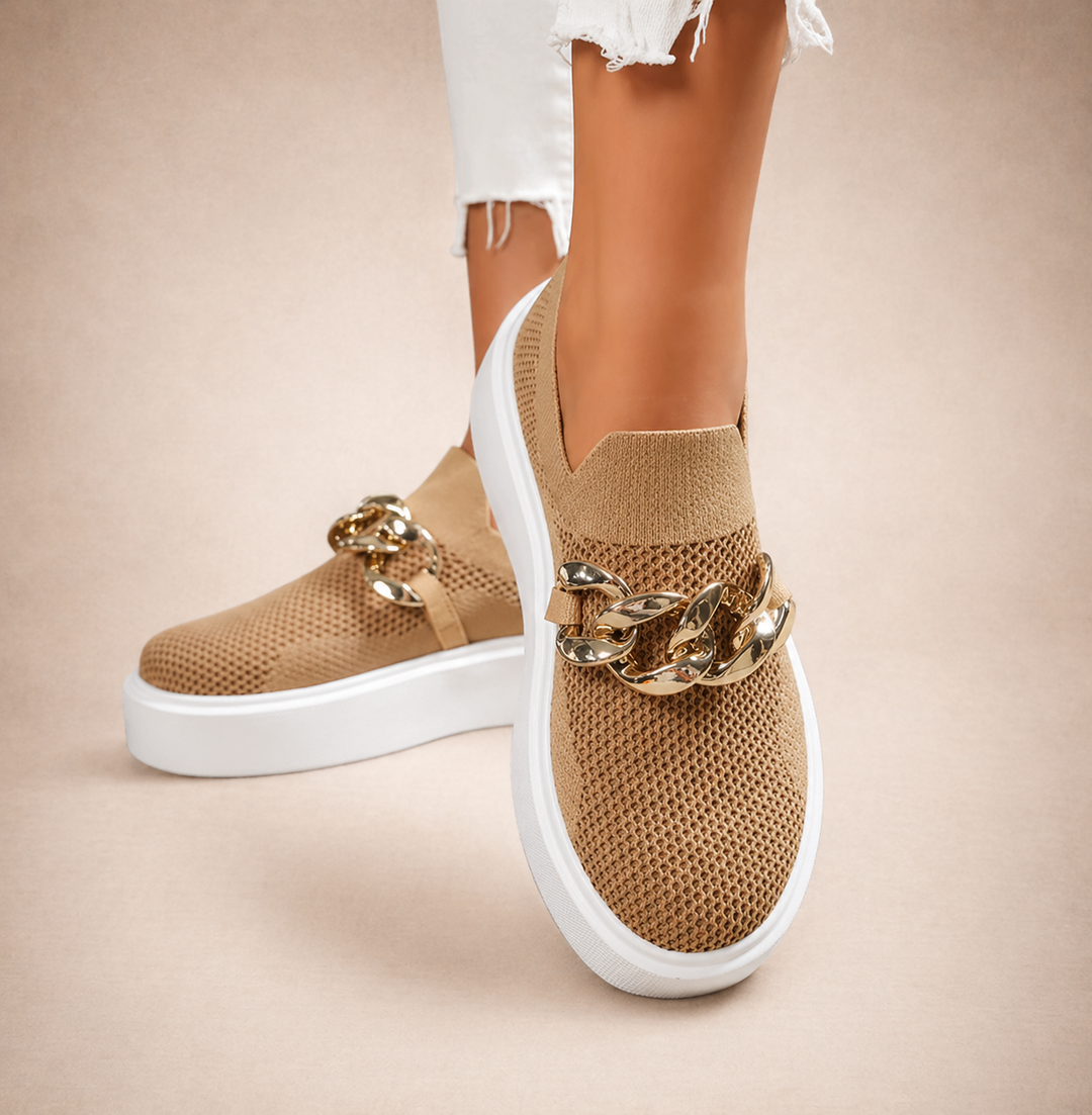Scarlett - Mocassins avec Détail de Chaîne Métallique