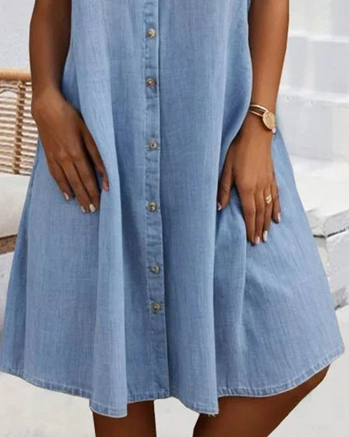 Lena - Robe Chemise en Jean Décontractée