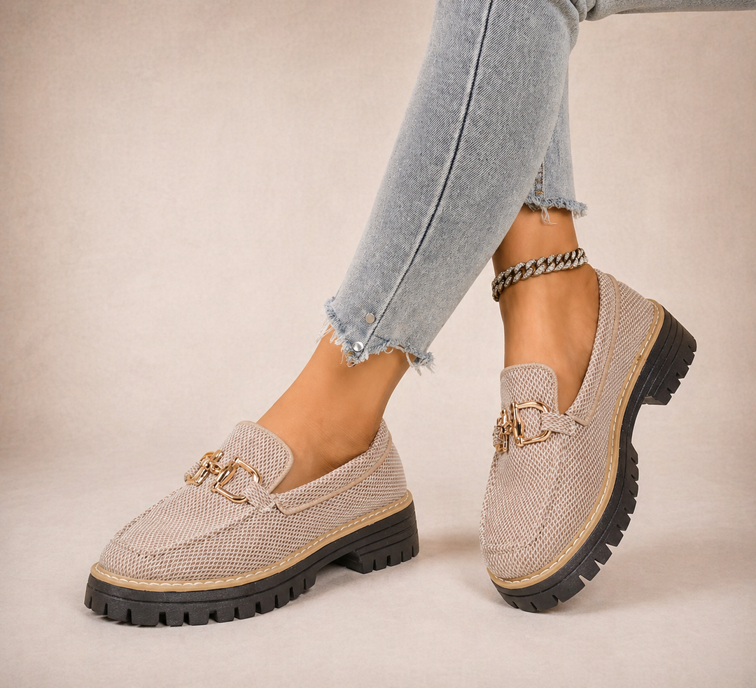 Victoria - Mocassins en Maille Respirante avec Semelles Épaisses et Rembourrées