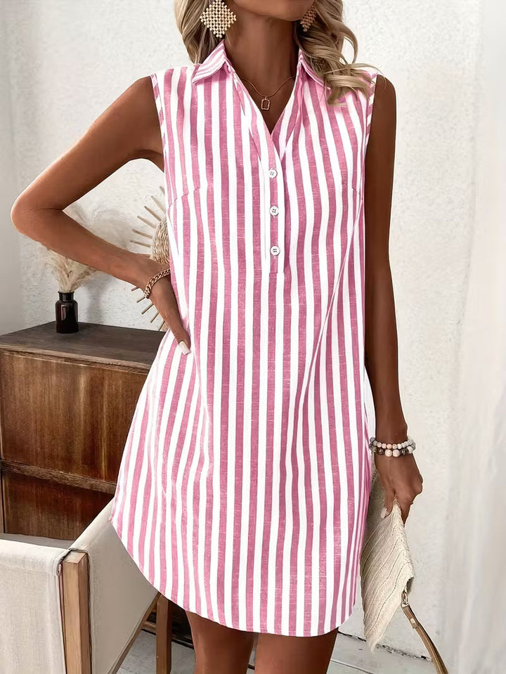 Frenzi - Robe Chemise Rayée