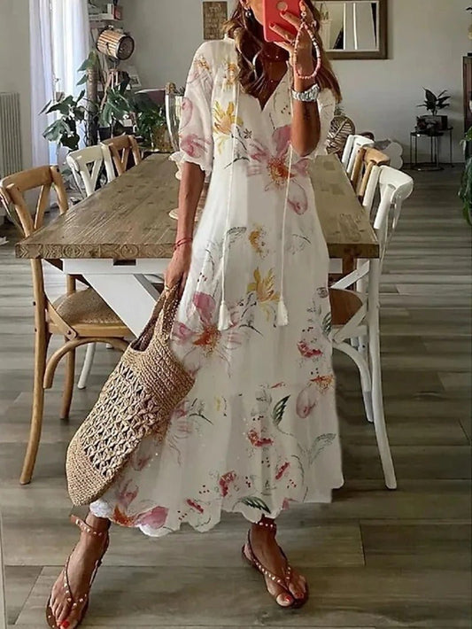 Lana - Robe Maxi Boho Flatteuse
