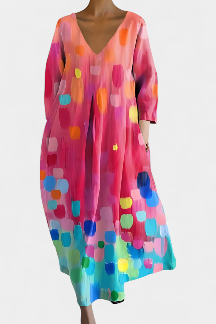 Isalinde | Robe V-neck Confortable