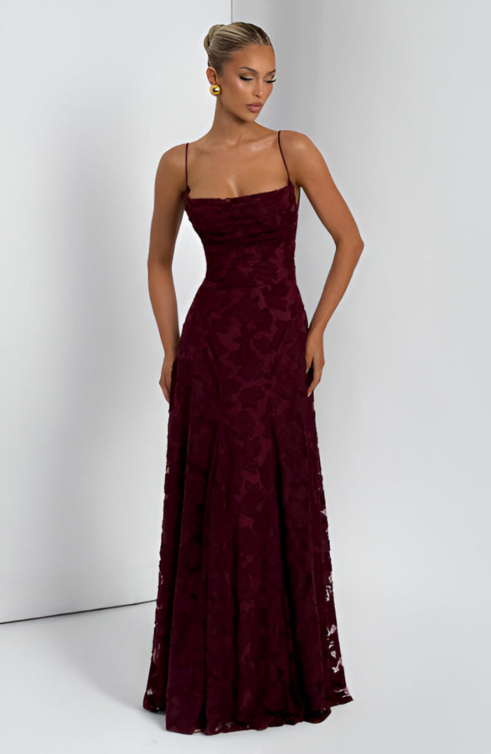 Deena - Robe Bustier en Dentelle Longue