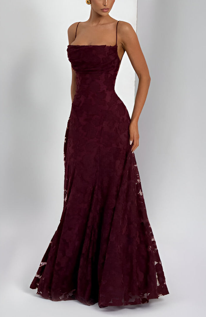 Deena - Robe Bustier en Dentelle Longue
