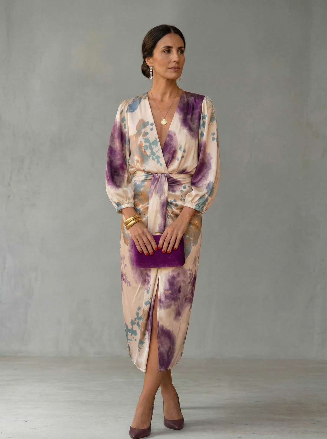 Dahlia - Robe portefeuille élégante à décolleté en V