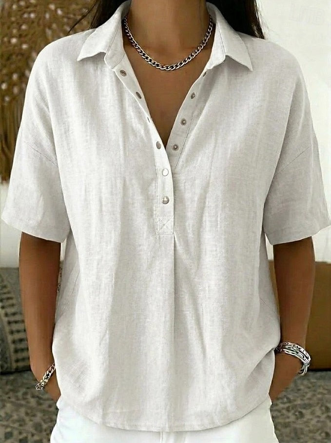 Vilma - Blouse avec Col et Bouton