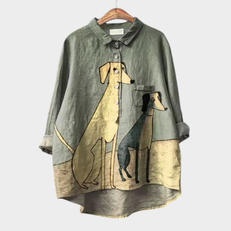 Abigail - Blouse d'été en lin élégante