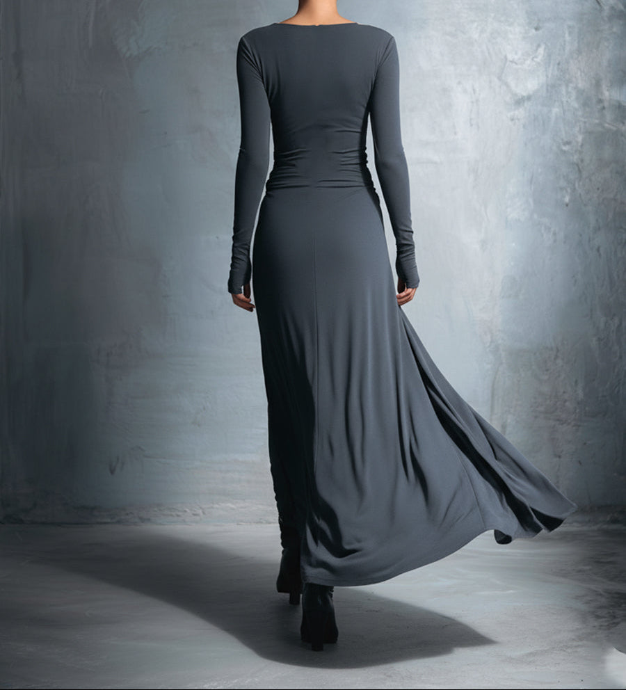 Zofia - Robe Maxi avec Nœud Latéral