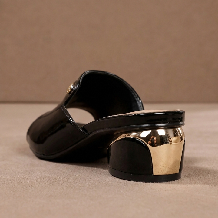 Gabriela - Sandales à glissière en cuir brillant