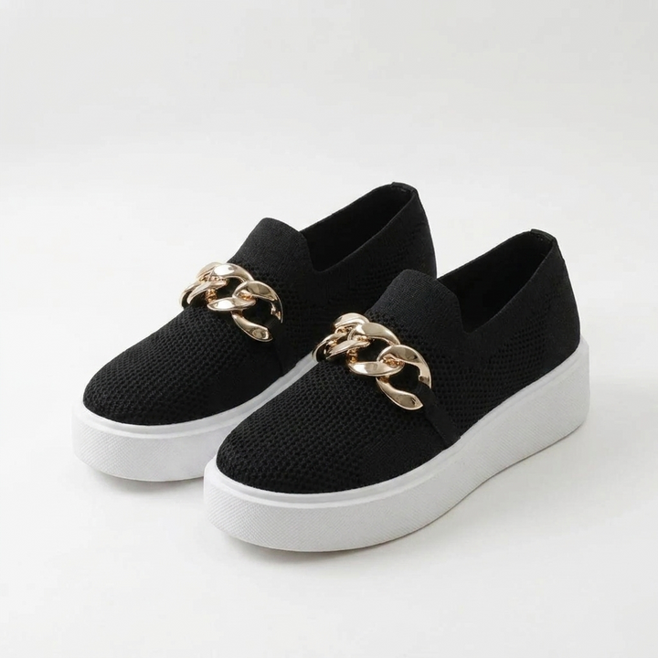 Scarlett - Mocassins avec Détail de Chaîne Métallique