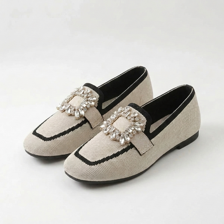 Elizabeth - Mocassins à Boucle en Cristal