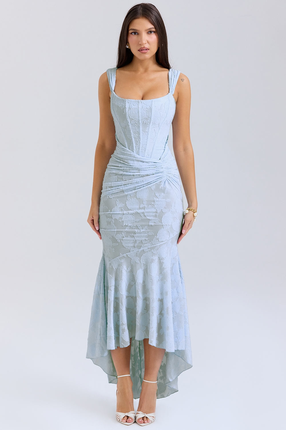 Noemi - Robe Maxi en Dentelle et Drapée