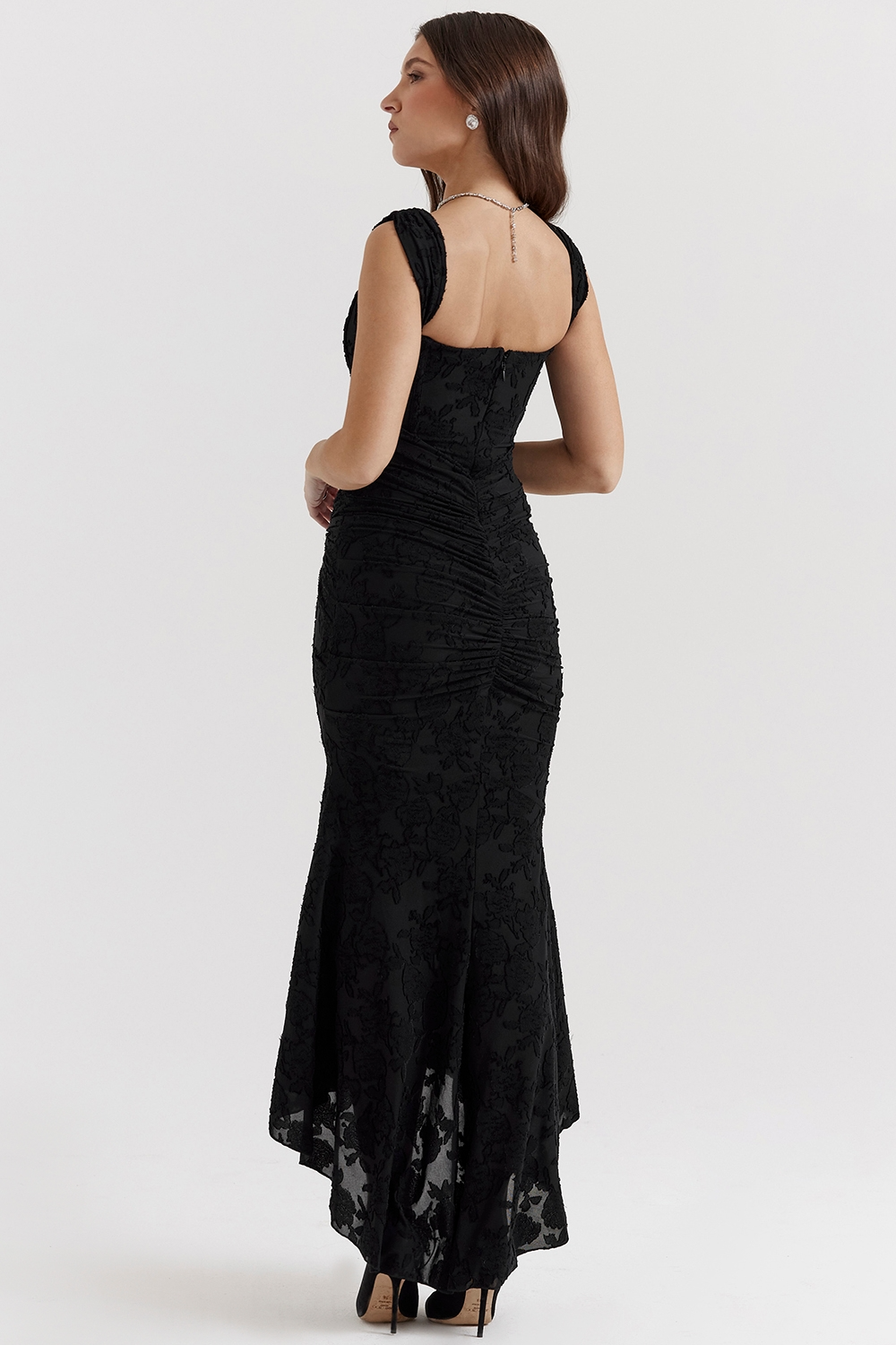 Noemi - Robe Maxi en Dentelle et Drapée