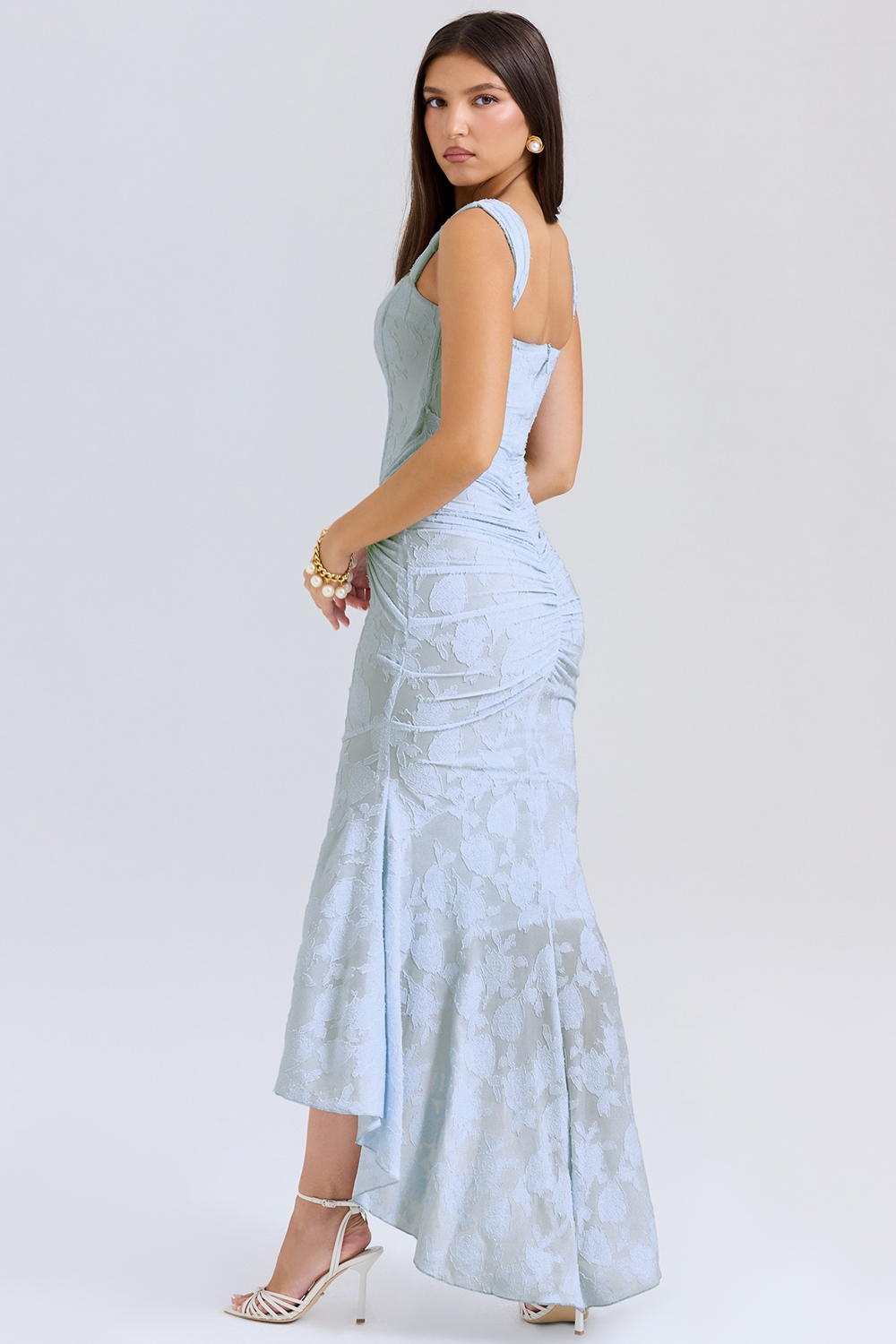 Noemi - Robe Maxi en Dentelle et Drapée