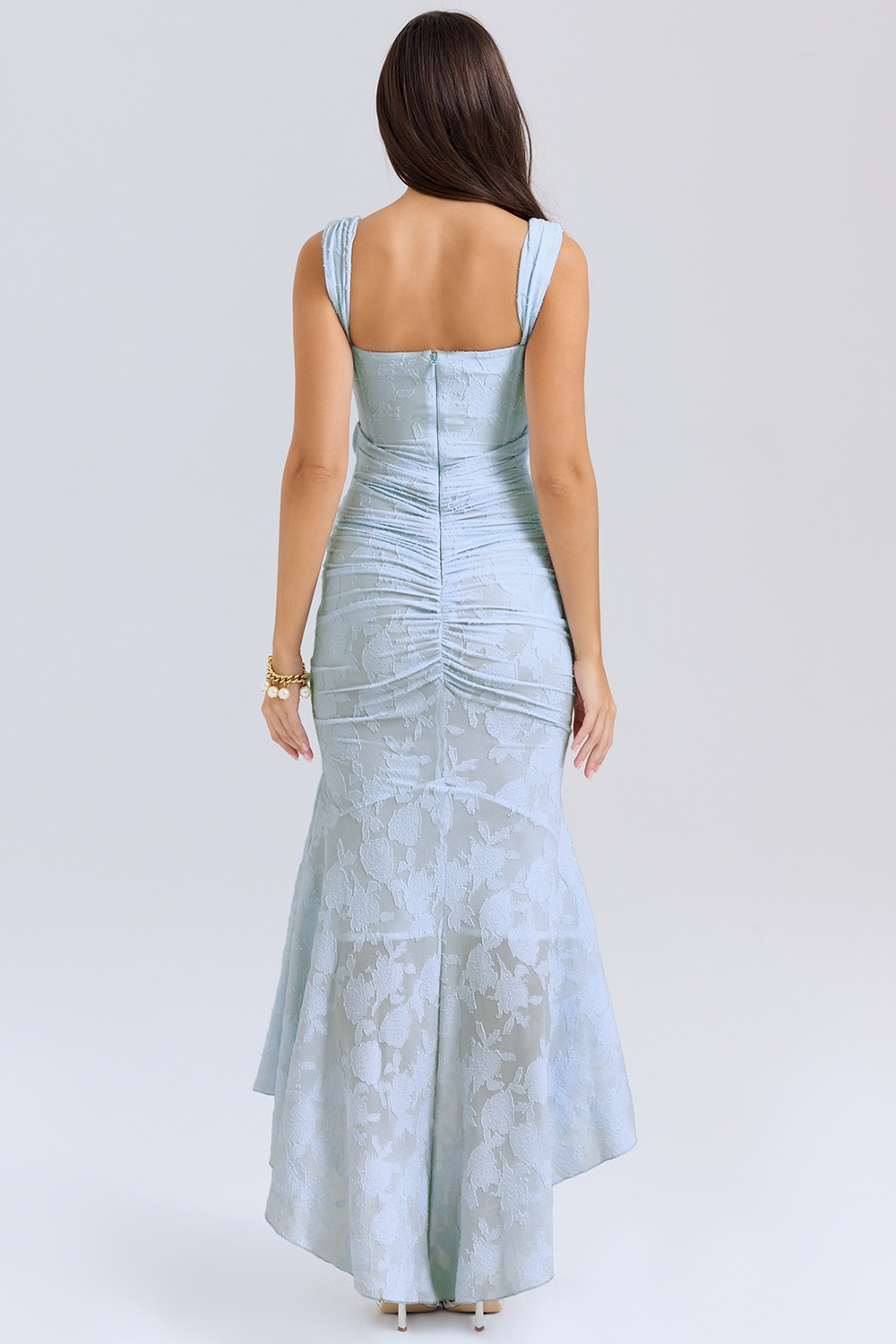 Noemi - Robe Maxi en Dentelle et Drapée