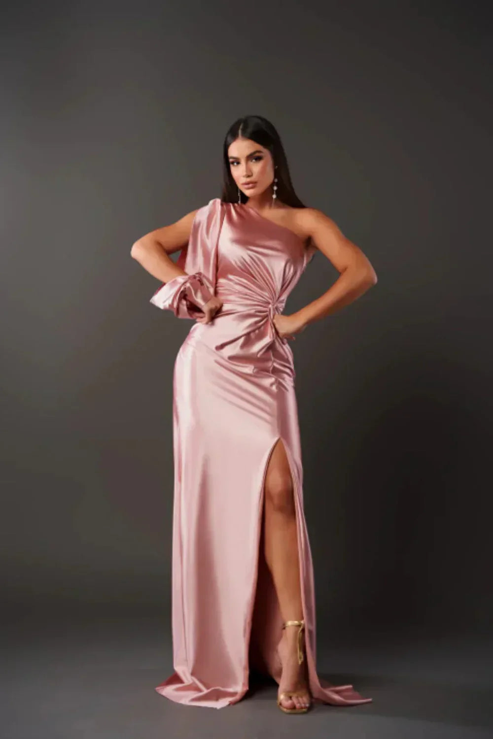 Zarra – Robe Maxi Éléguante à Une Épaule