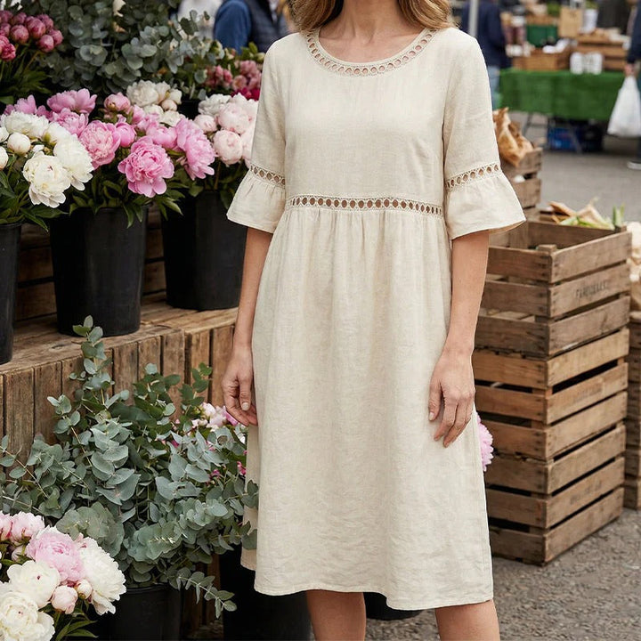 Azy – Robe Midi en Lin Aérée