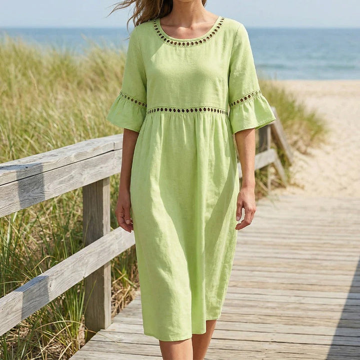 Azy – Robe Midi en Lin Aérée