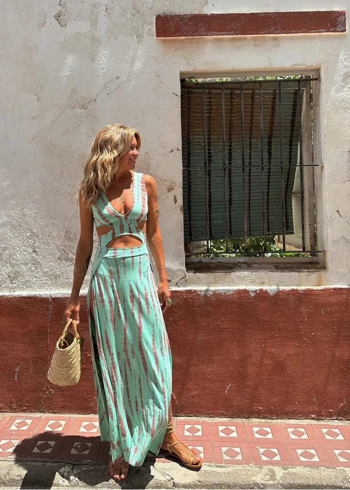 Yssa – Robe Maxi Wrap Tie-Dye