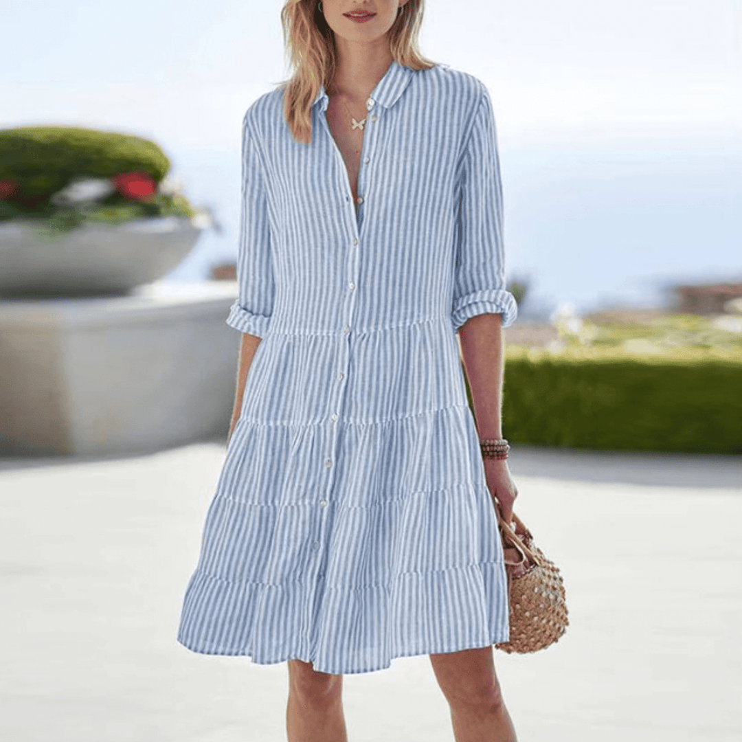 Loella - Robe A-Line Rayée et Légère