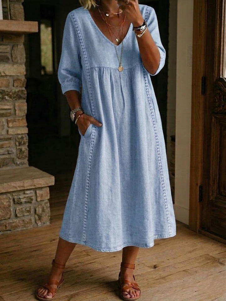 Herra - Robe décontractée en lin et coton