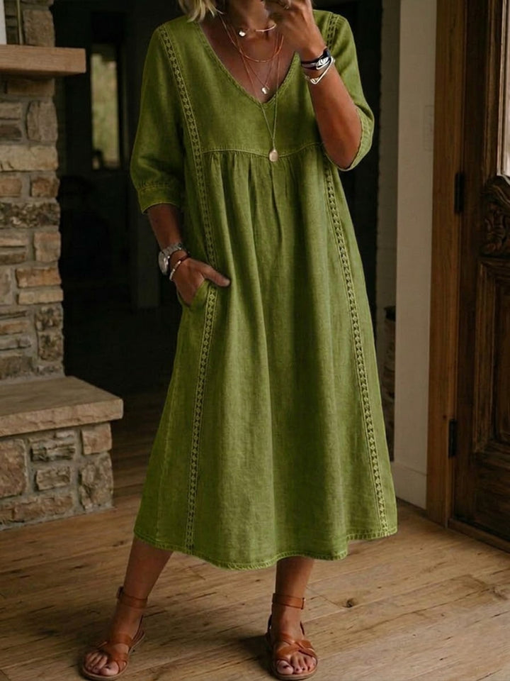 Herra - Robe décontractée en lin et coton