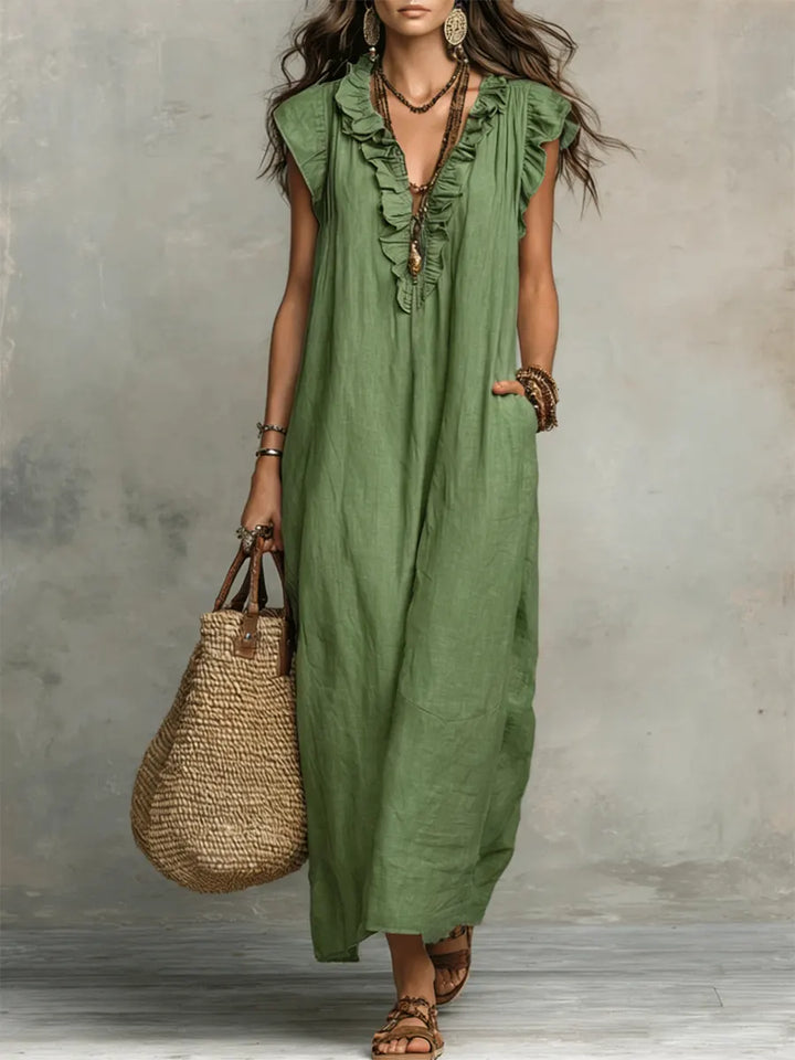 Lia - Robe Maxi d'Été Bohémienne