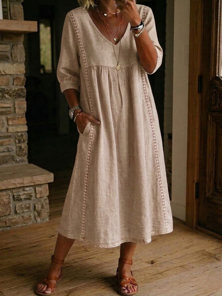 Herra - Robe décontractée en lin et coton