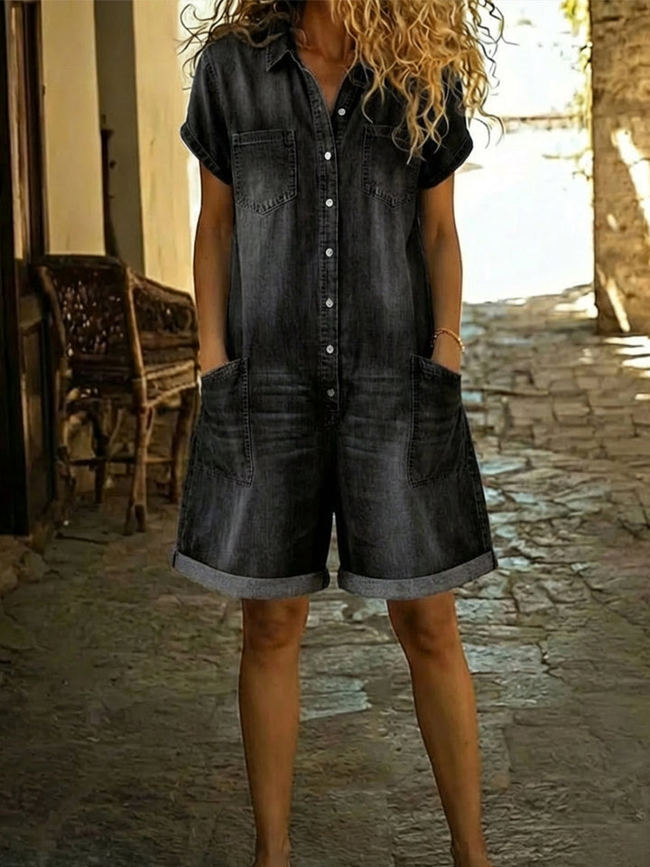 Jenna - Salopette en Denim Coton Décontractée