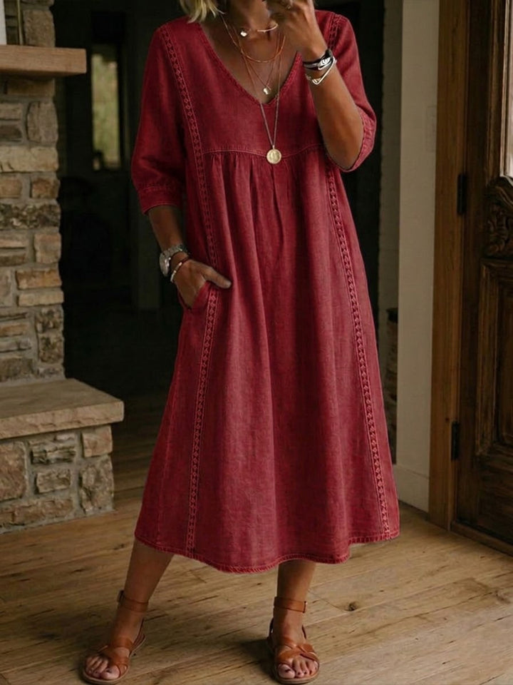 Herra - Robe décontractée en lin et coton