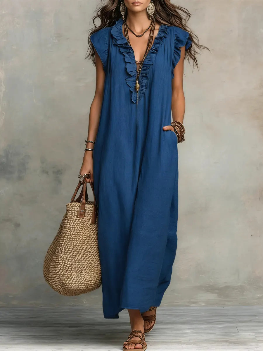 Lia - Robe Maxi d'Été Bohémienne
