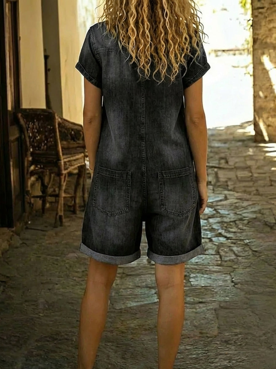 Jenna - Salopette en Denim Coton Décontractée