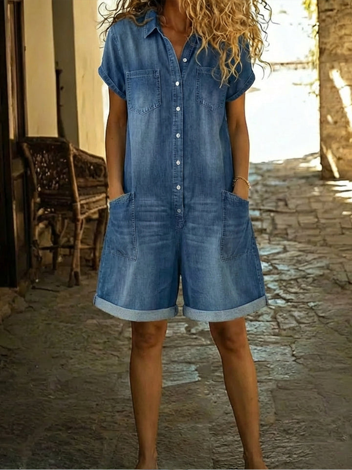 Jenna - Salopette en Denim Coton Décontractée