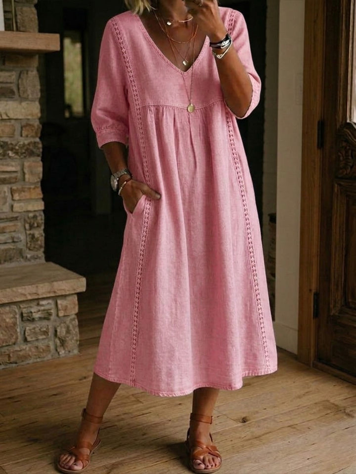 Herra - Robe décontractée en lin et coton