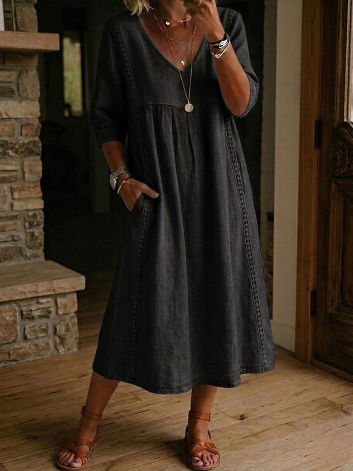 Herra - Robe décontractée en lin et coton