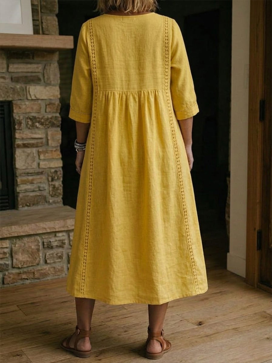 Herra - Robe décontractée en lin et coton