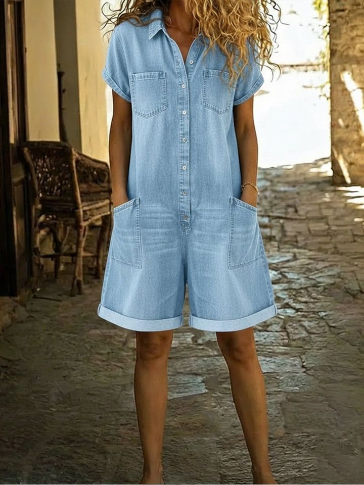 Jenna - Salopette en Denim Coton Décontractée
