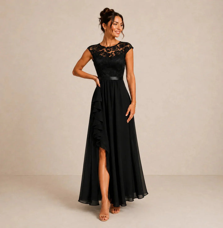 Shanina - Robe Élégante en Dentelle Fendue